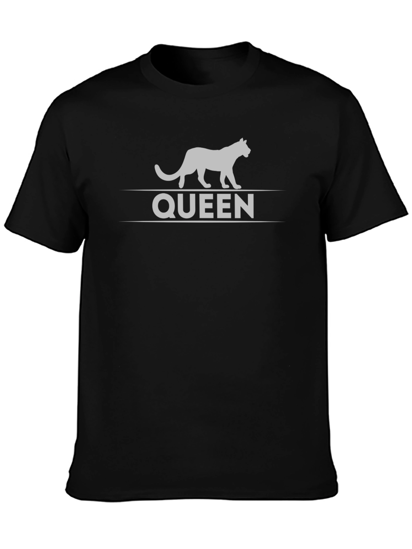 Camiseta Negra Reina Felina - Estilo Único