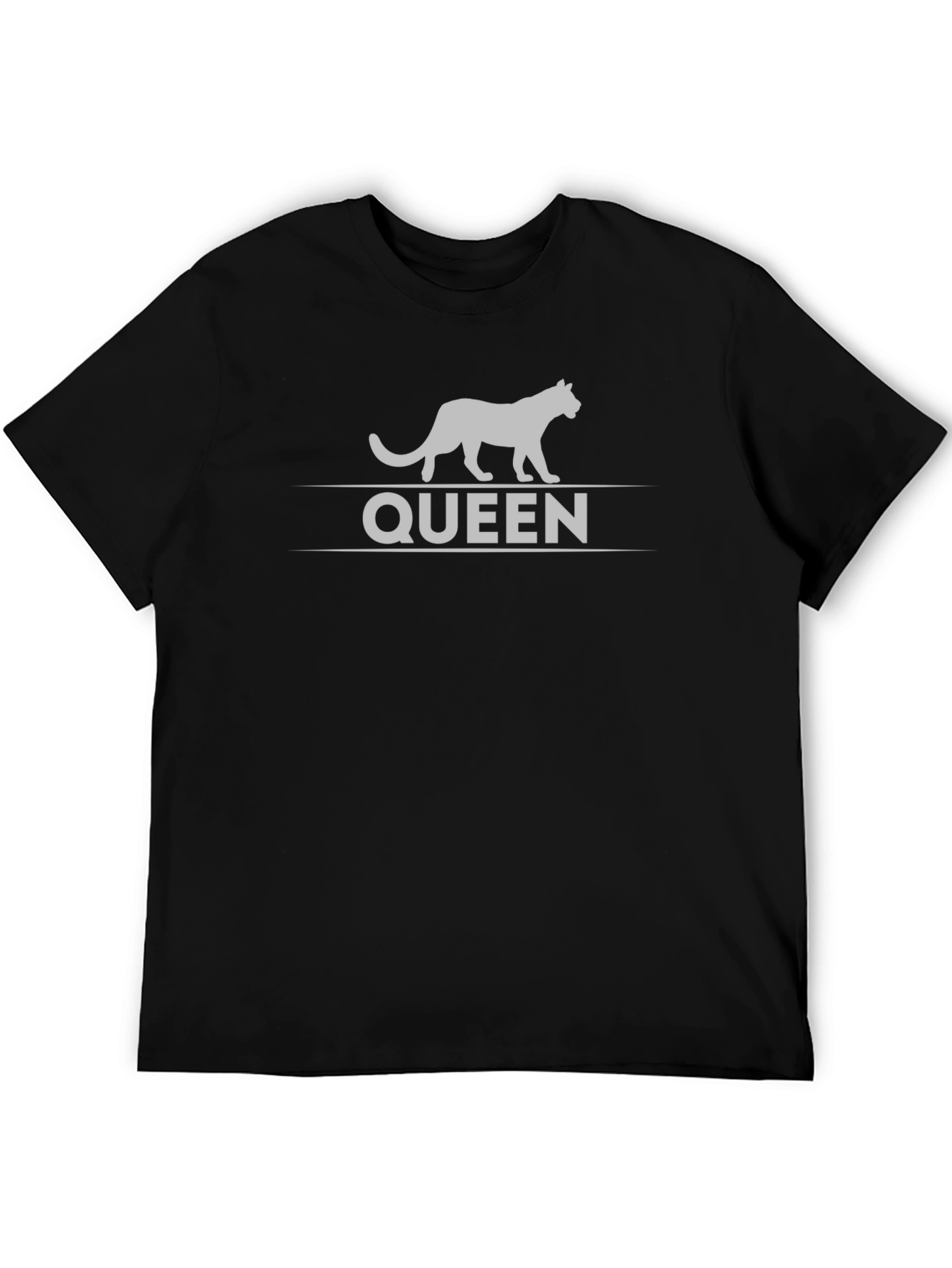 Camiseta Negra Reina Felina - Estilo Único