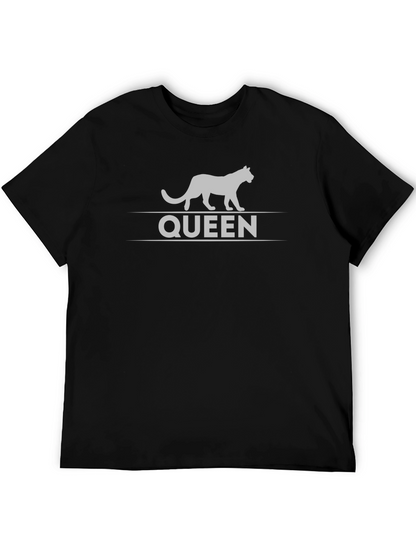 Camiseta Negra Reina Felina - Estilo Único