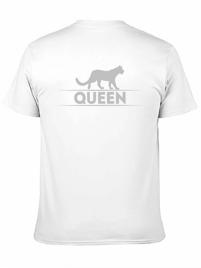 Camiseta Negra Reina Felina - Estilo Único