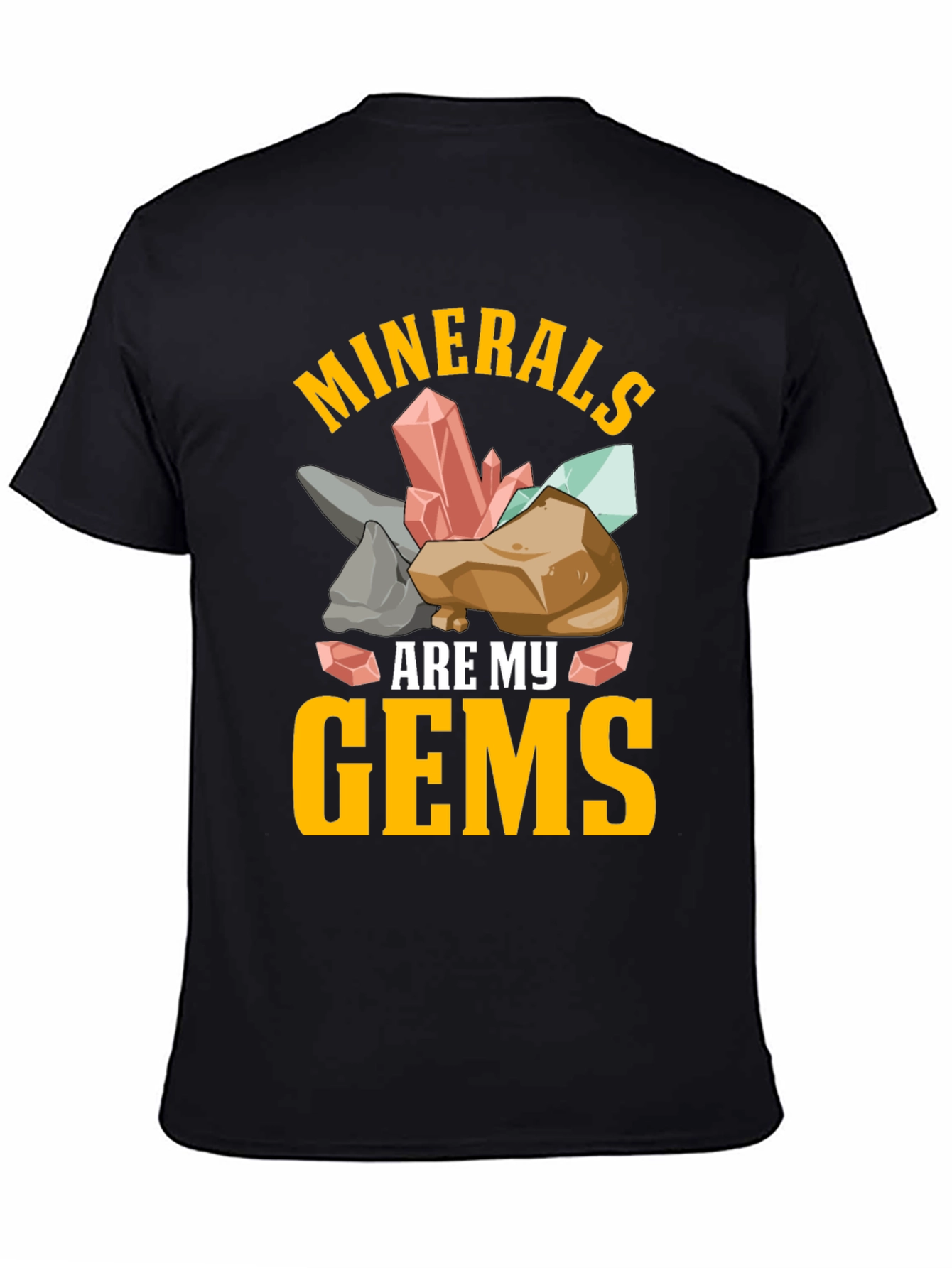 Camiseta Minerales Son Mis Gemas Negra
