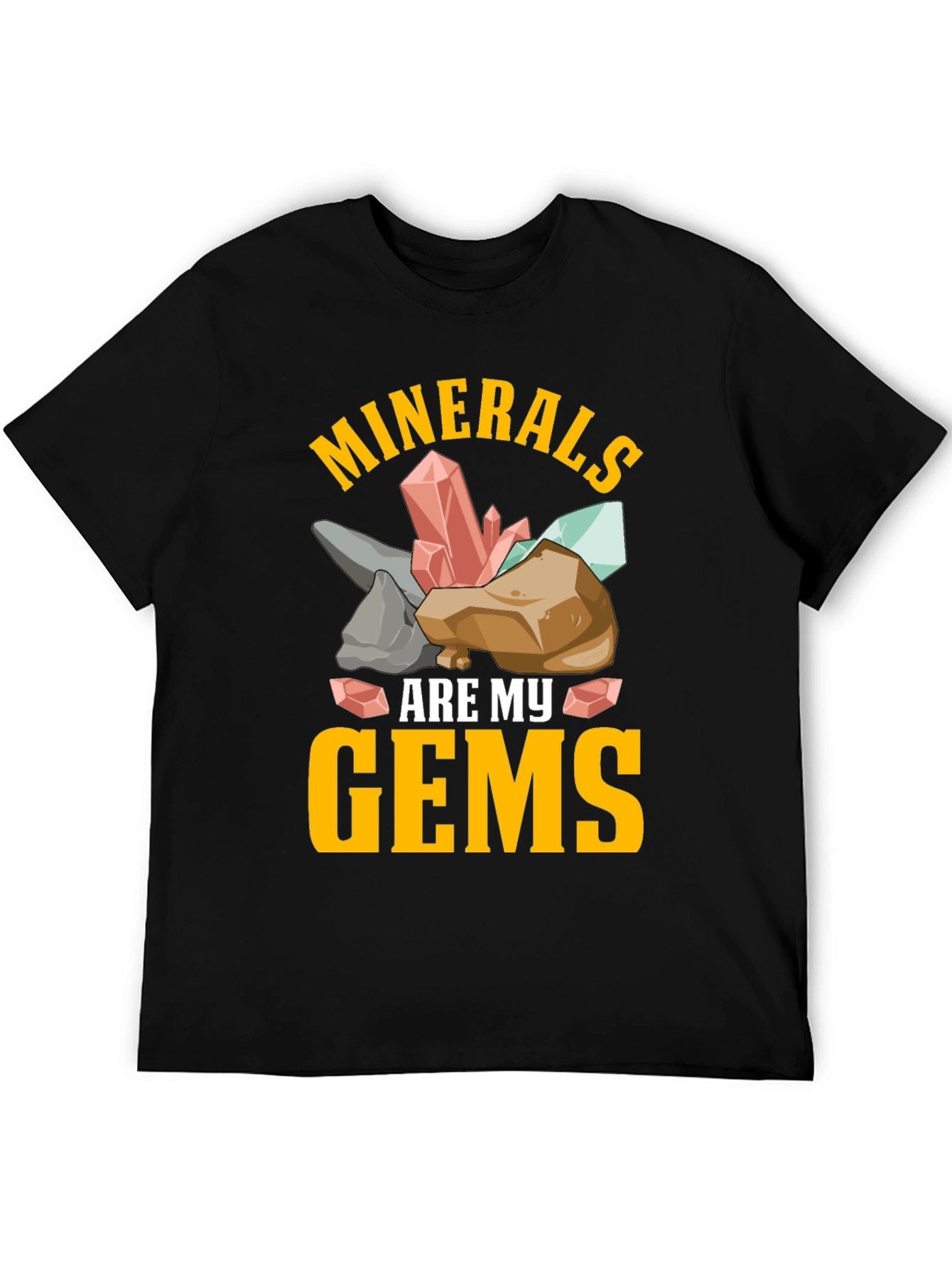Camiseta Minerales Son Mis Gemas Negra