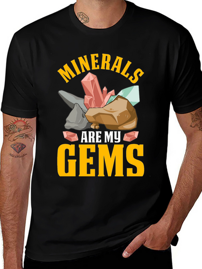 Camiseta Minerales Son Mis Gemas Negra