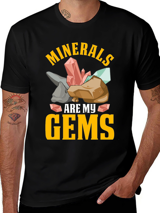 Camiseta Minerales Son Mis Gemas Negra