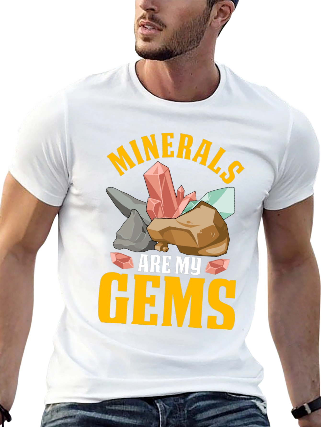 Camiseta Minerales Son Mis Gemas Negra