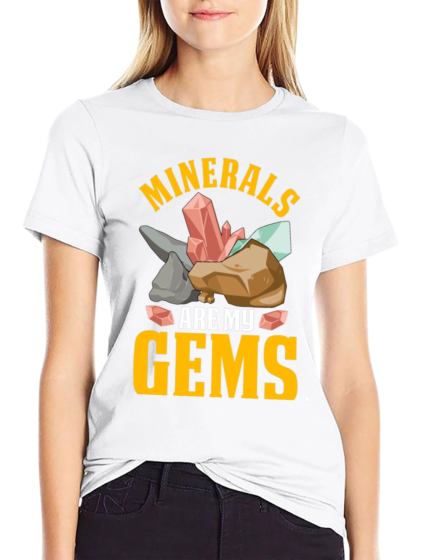 Camiseta Minerales Son Mis Gemas Negra