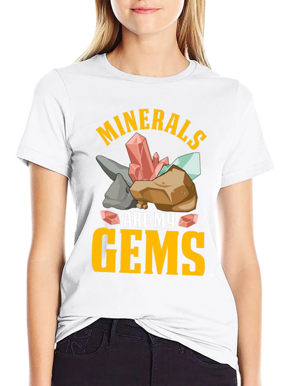 Camiseta Minerales Son Mis Gemas Negra