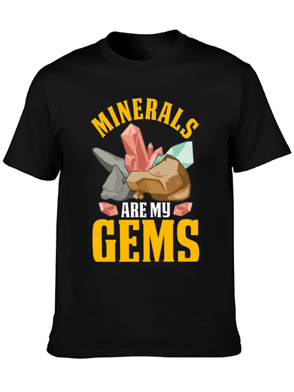 Camiseta Minerales Son Mis Gemas Negra
