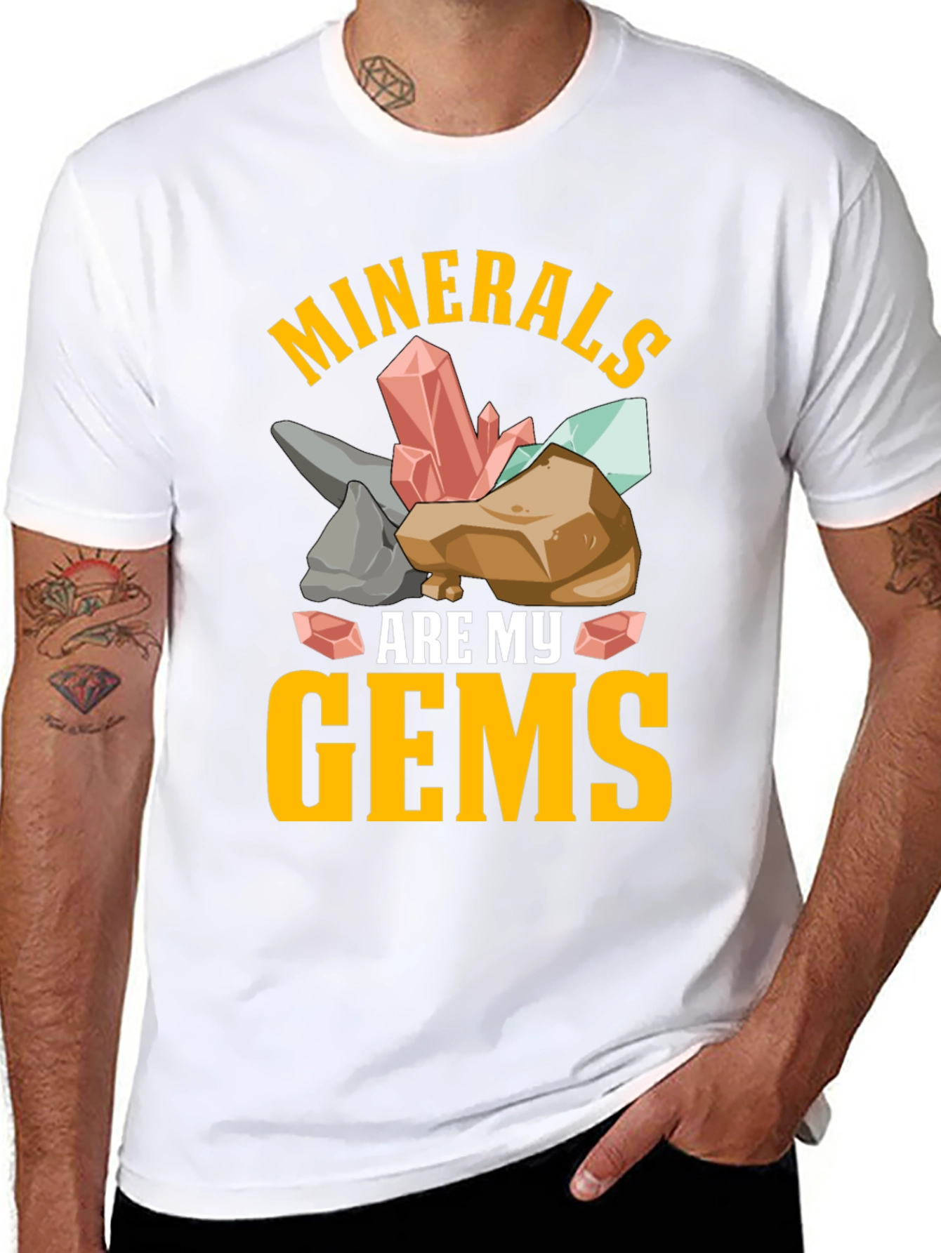 Camiseta Minerales Son Mis Gemas Negra