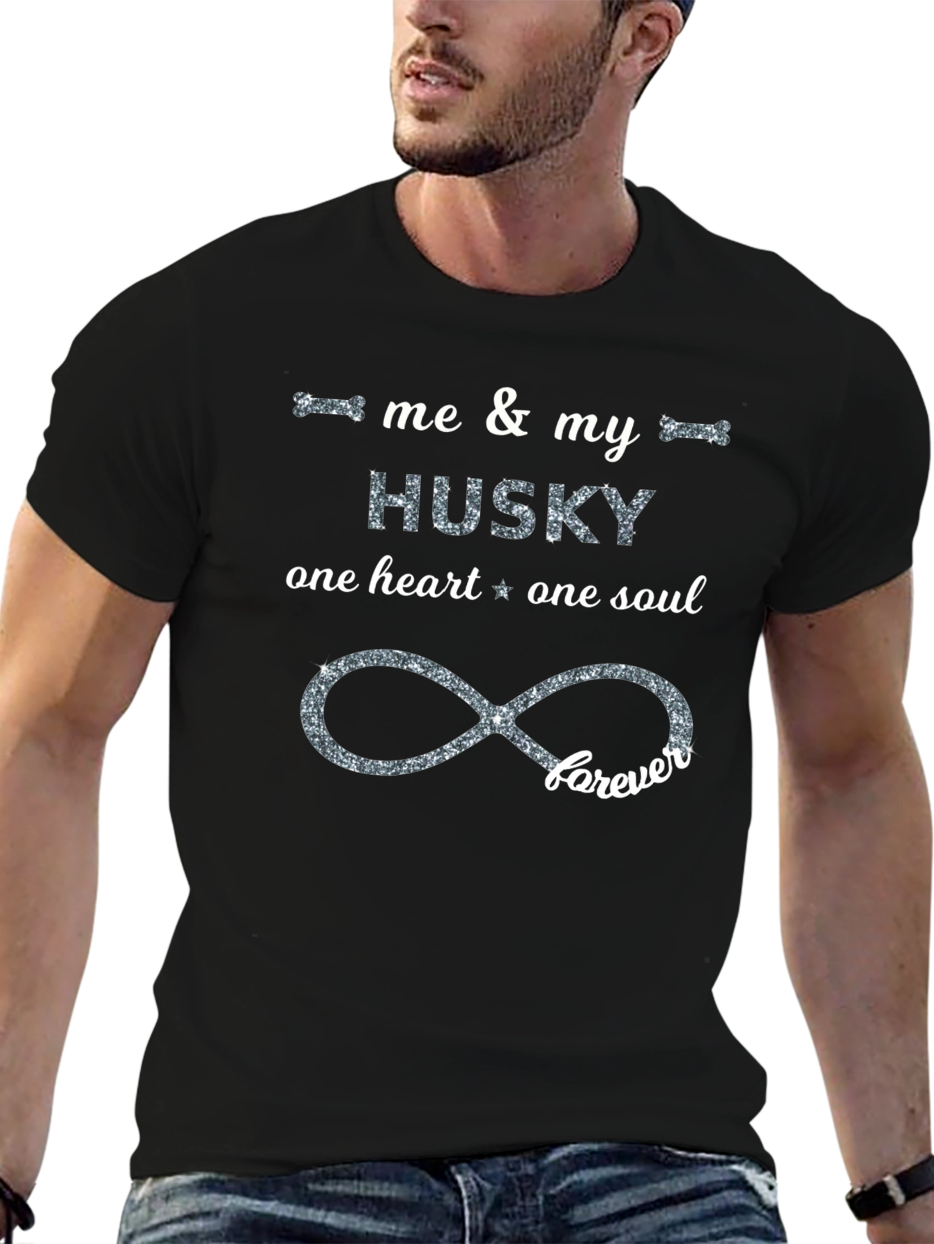 Camiseta Negra Me & My Husky