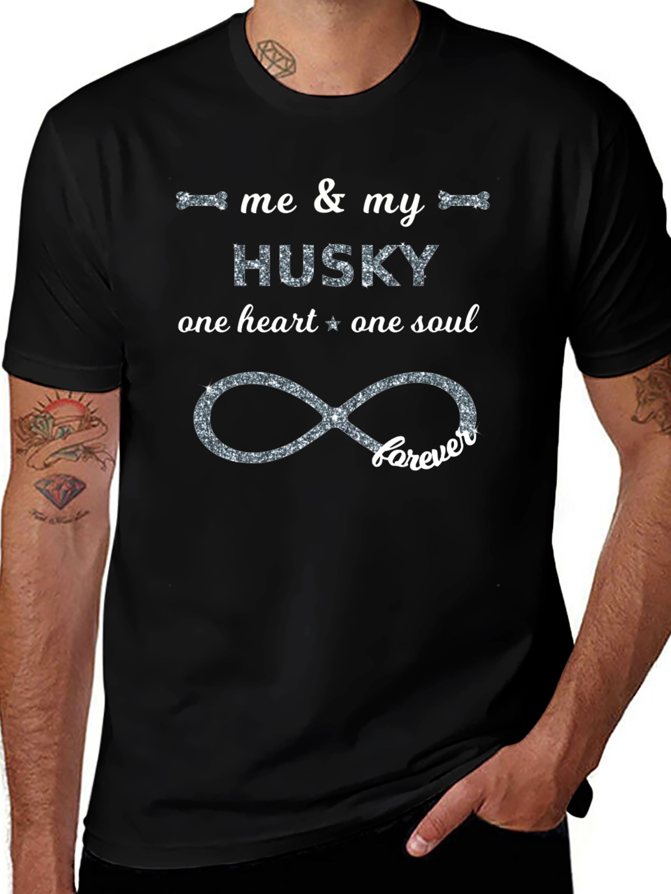 Camiseta Negra Me & My Husky