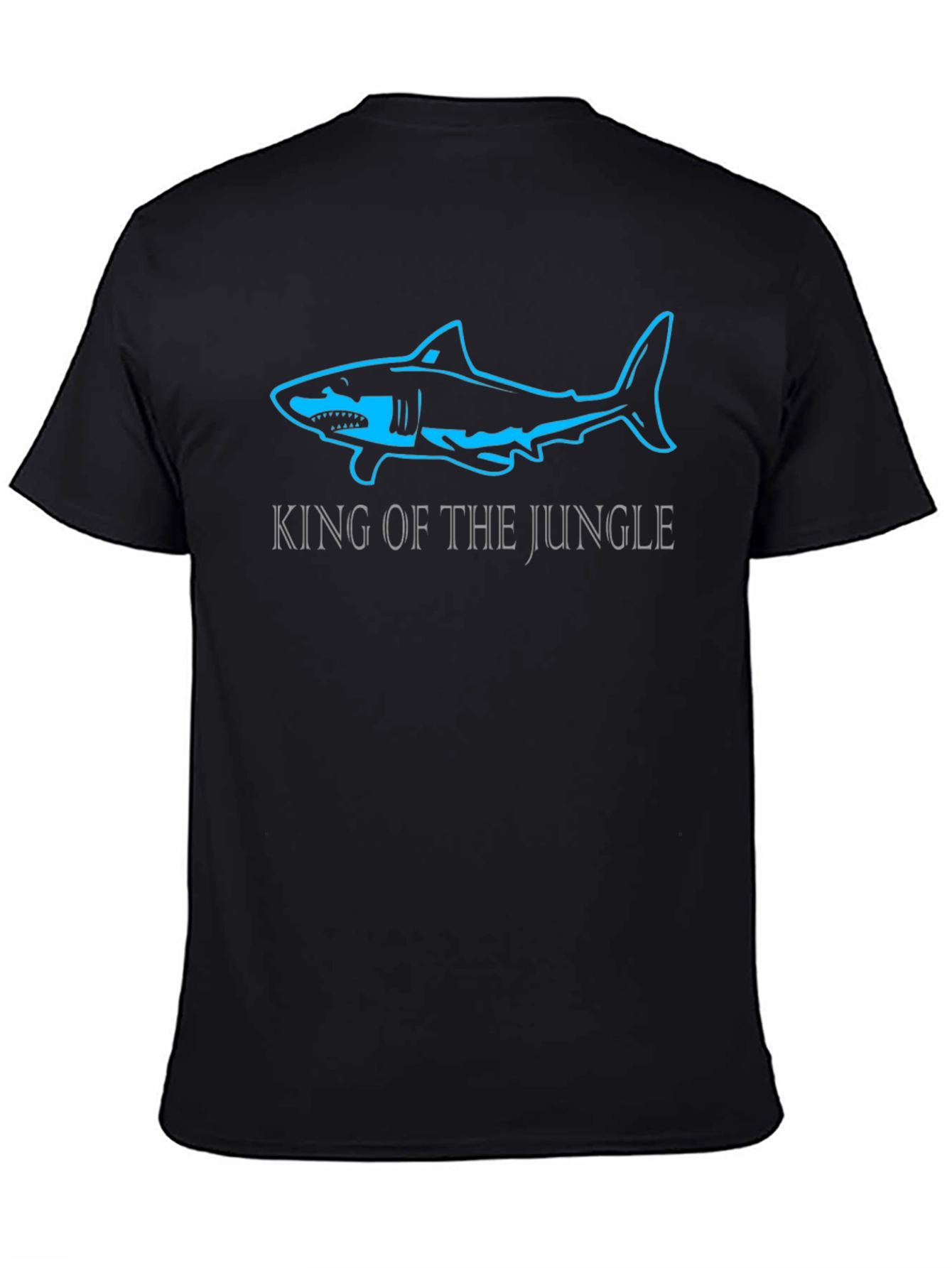 Camiseta Negra Tiburón Rey de la Jungla