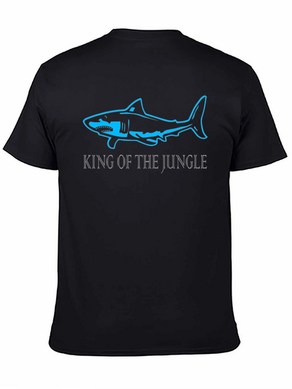Camiseta Negra Tiburón Rey de la Jungla