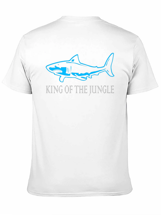 Camiseta Negra Tiburón Rey de la Jungla
