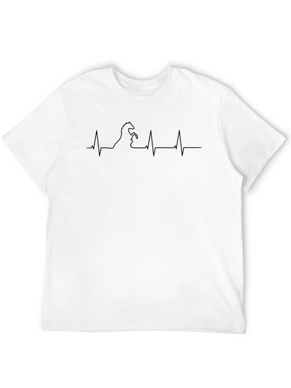 Camiseta Negra con Diseño de Latido de Caballo