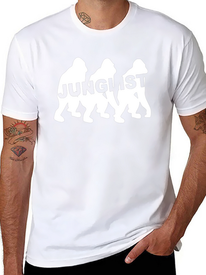 Camiseta Negra Junglist Gorila Estampado