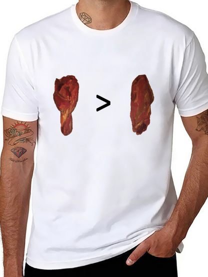 Camiseta Negra con Diseño Divertido de Pollo