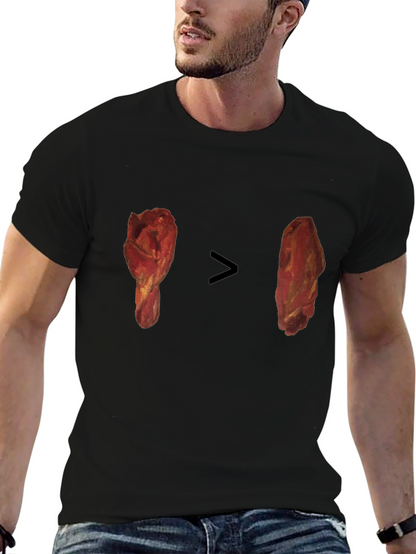 Camiseta Negra con Diseño Divertido de Pollo