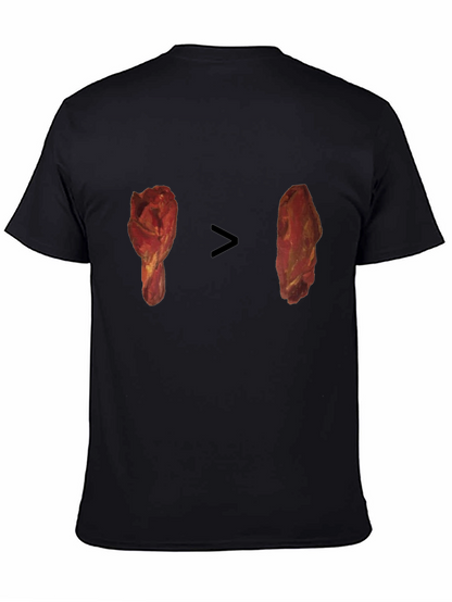 Camiseta Negra con Diseño Divertido de Pollo