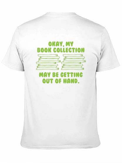 Camiseta Negra Humorística Mi Colección de Libros