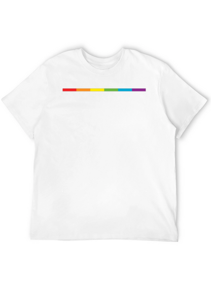 Camiseta Negra Línea Arcoíris Orgullo LGBT