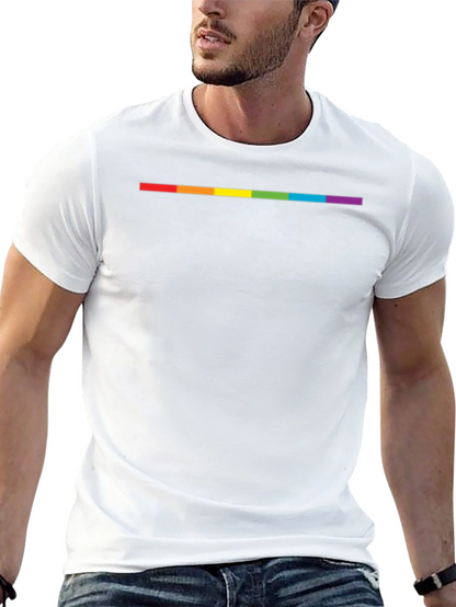 Camiseta Negra Línea Arcoíris Orgullo LGBT