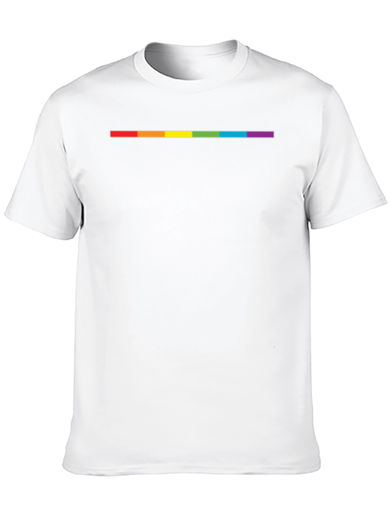 Camiseta Negra Línea Arcoíris Orgullo LGBT