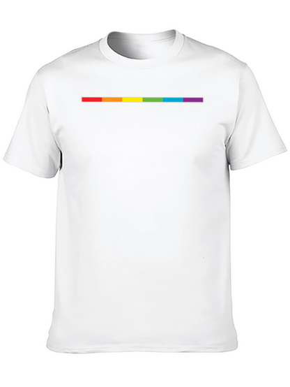 Camiseta Negra Línea Arcoíris Orgullo LGBT