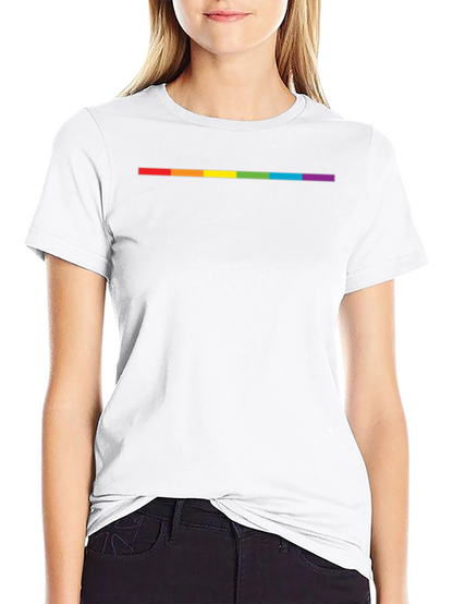 Camiseta Negra Línea Arcoíris Orgullo LGBT