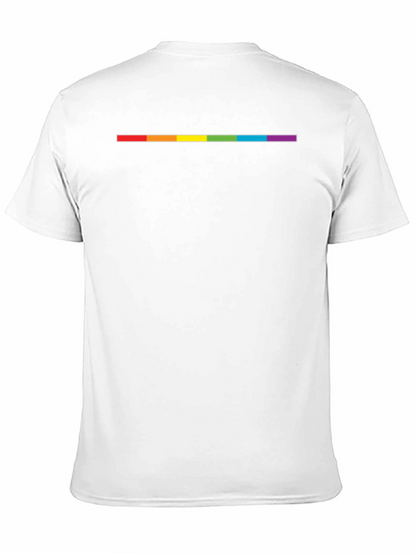 Camiseta Negra Línea Arcoíris Orgullo LGBT