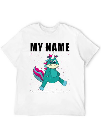 Camiseta Negra Unicornio Personalizada