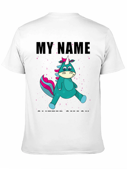 Camiseta Negra Unicornio Personalizada