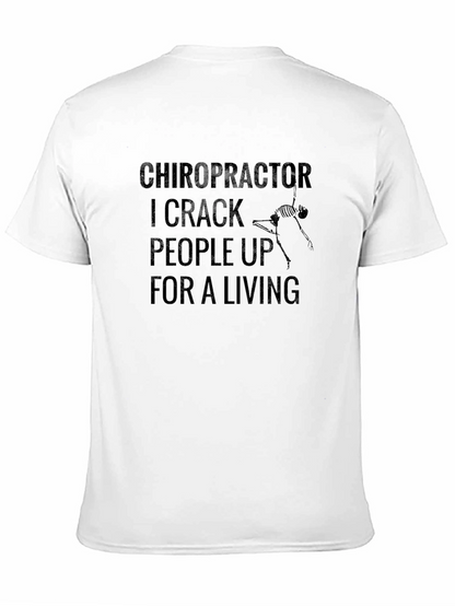 Camiseta Negra: Quiropráctico Hago Reír a la Gente