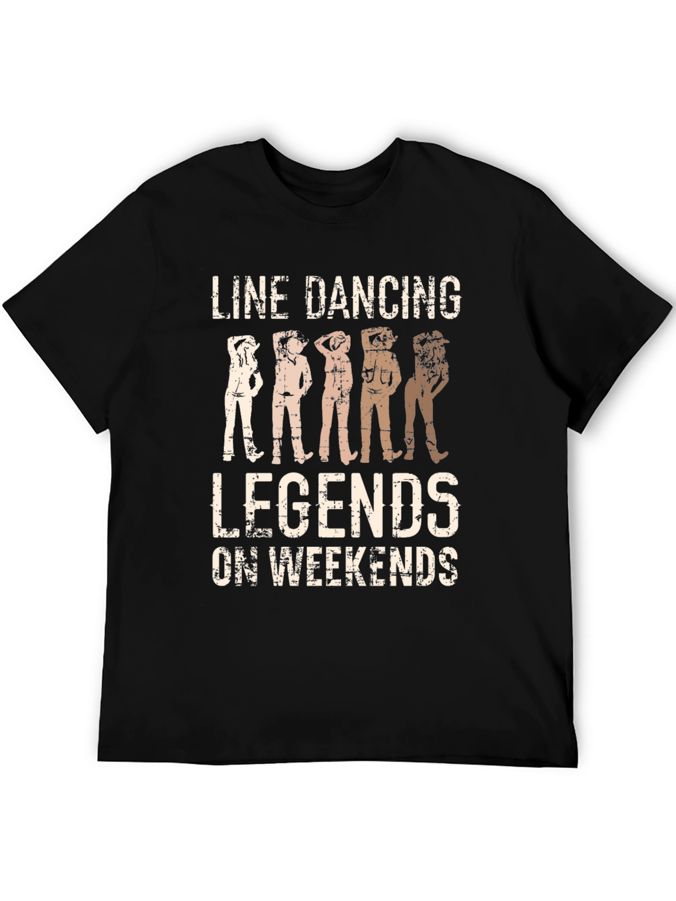 Camiseta Negra Line Dancing Legends on Weekends