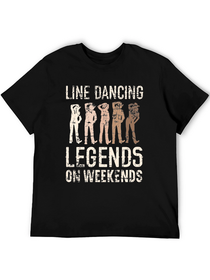 Camiseta Negra Line Dancing Legends on Weekends