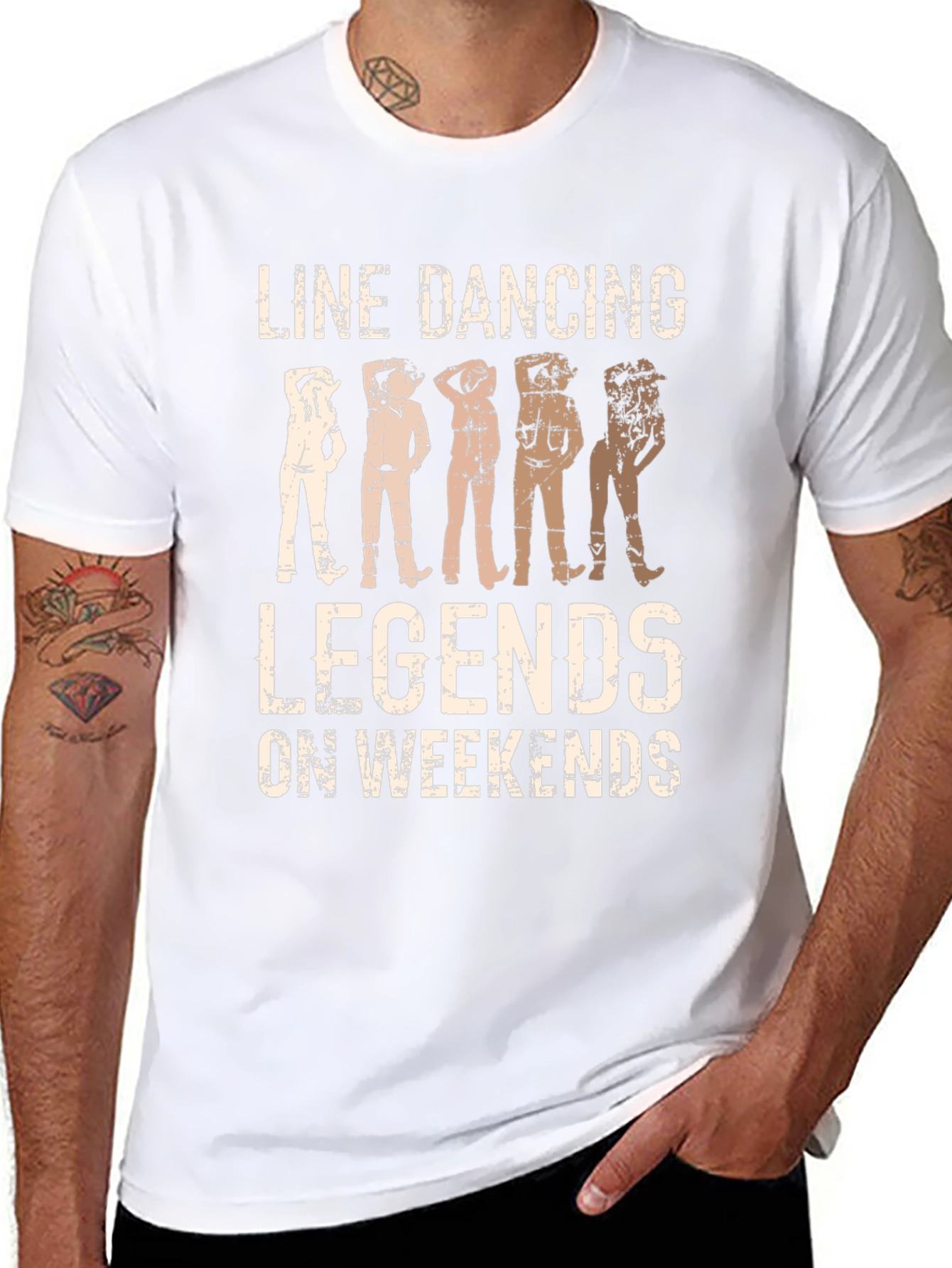 Camiseta Negra Line Dancing Legends on Weekends