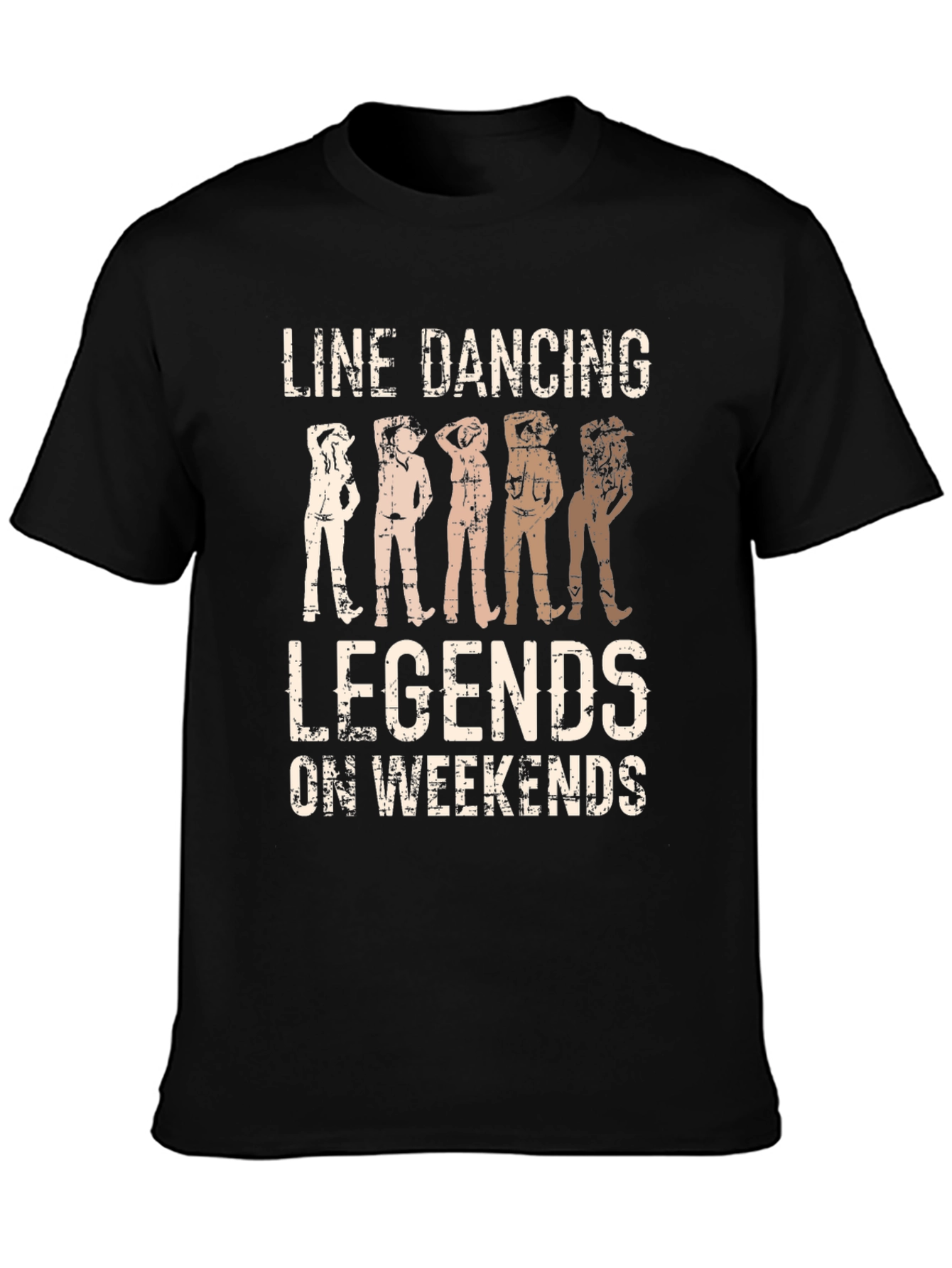 Camiseta Negra Line Dancing Legends on Weekends