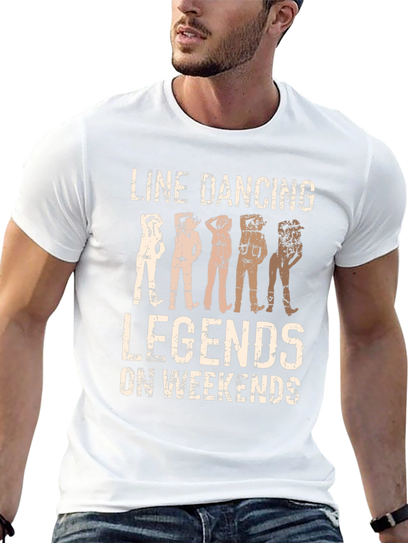 Camiseta Negra Line Dancing Legends on Weekends