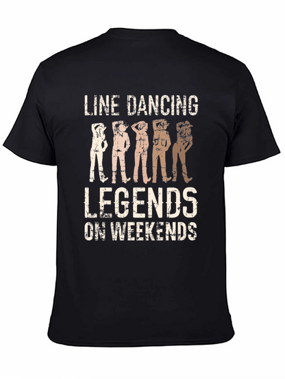 Camiseta Negra Line Dancing Legends on Weekends