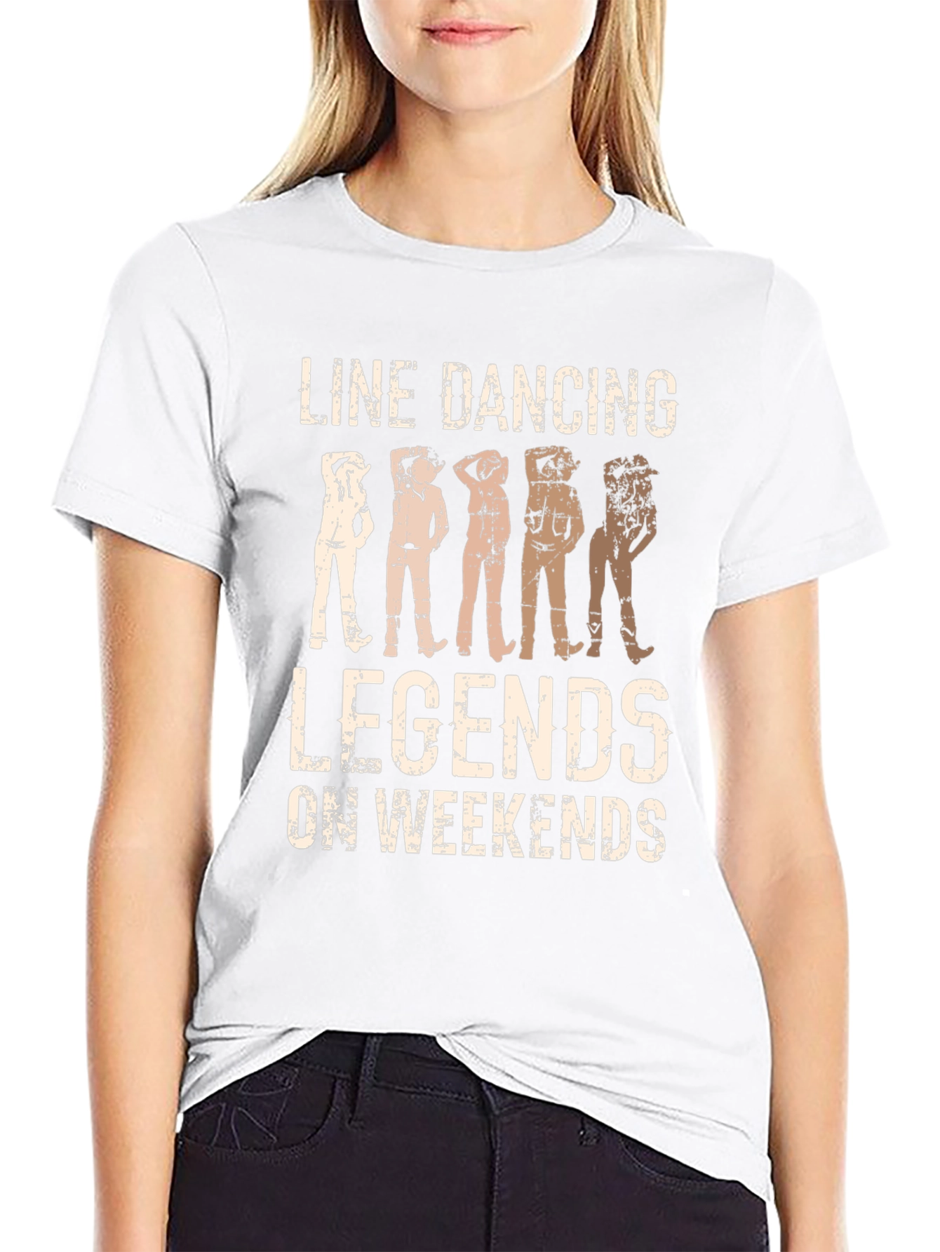 Camiseta Negra Line Dancing Legends on Weekends