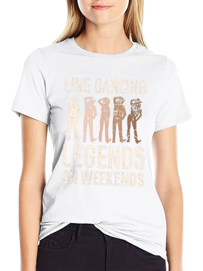 Camiseta Negra Line Dancing Legends on Weekends