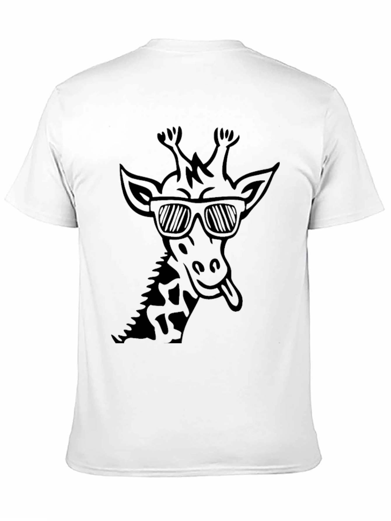 Camiseta Negra con Diseño de Jirafa Cool