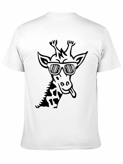 Camiseta Negra con Diseño de Jirafa Cool