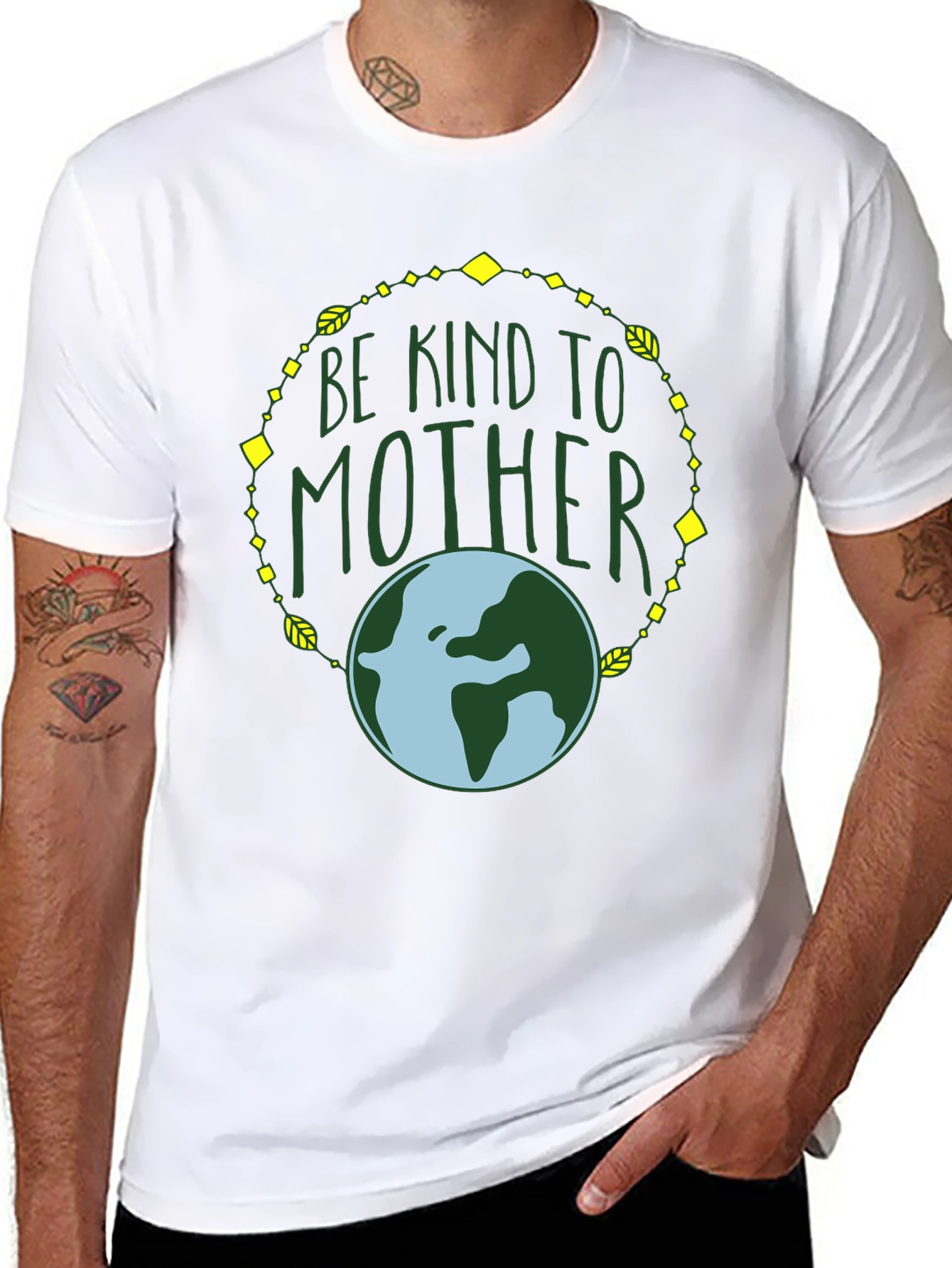 Camiseta Negra Madre Tierra: Sé Amable