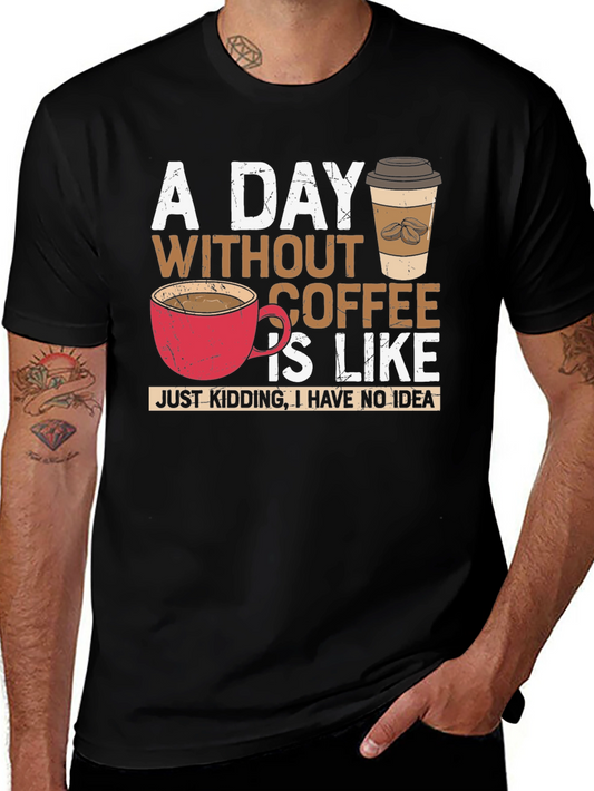 Camiseta Negra - Un Día Sin Café