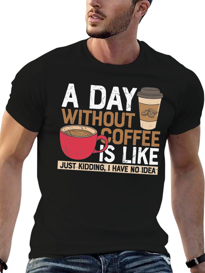 Camiseta Negra - Un Día Sin Café
