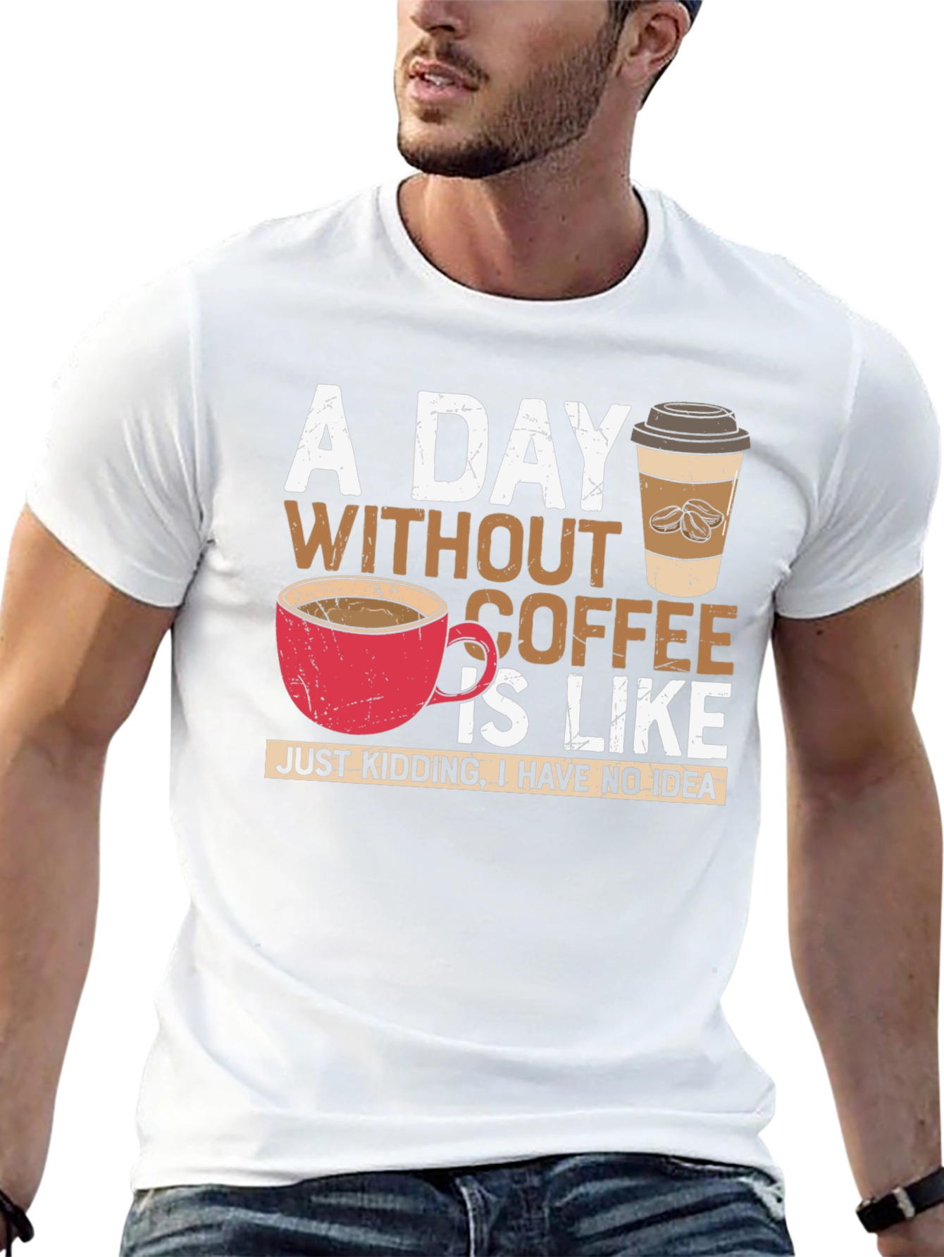 Camiseta Negra - Un Día Sin Café