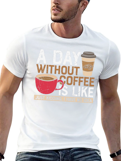Camiseta Negra - Un Día Sin Café