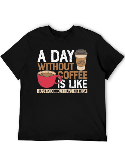 Camiseta Negra - Un Día Sin Café