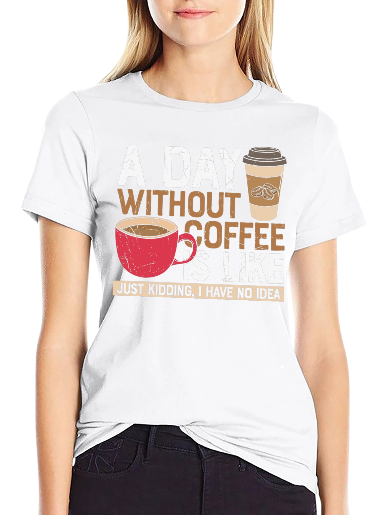 Camiseta Negra - Un Día Sin Café